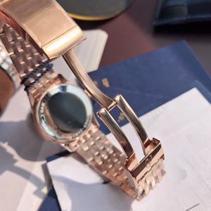 Montre mécanique de luxe pour homme en acier inoxydable de haute qualité, cadran en nacre et diamants, style Breitling - Product Image 6