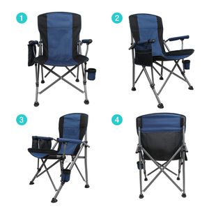 Chaise de camping pliable moderne, légère, durable et portable avec appui-tête et porte-gobelet pour la randonnée et la pêche - Product Image 2