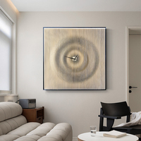 Décoration de maison moderne, peinture artistique en technique mixte 3D, œuvre d'art en tranche de vague faite à la main, horloge murale, peinture murale pour la décoration murale d'hôtel