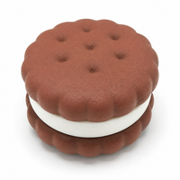 Balle anti-stress à presser en mousse à rebond lent, forme biscuit crème chocolat, toucher doux, pour la maison et le bureau