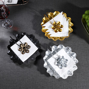 Bandeja de Metal para Servilletas Mystic Arts, Hierro Forjado, Estilo Minimalista, Adorno Decorativo para Restaurante, Hotel, Boda - Product Image 3