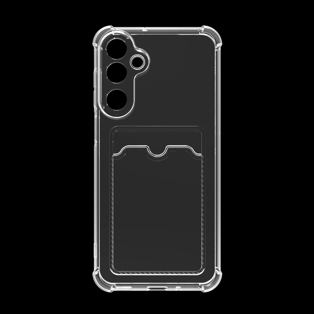 Pocket Card Slot Bumper Mobile Phone case for Samsung Galaxy M16 Transparent Soft Tpu Back Cover for M36
