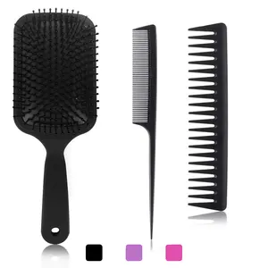 Desenredante Profesional Custom Logo Wet Paddle Detangler Hair Brush Set Paddle Brush Hair