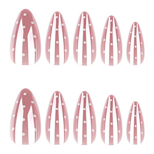 Faux <span class=keywords><strong>ongles</strong></span> en amande, étiquette privée, vente en gros, fournisseur de luxe, <span class=keywords><strong>ongles</strong></span> à presser, 24 pièces, design réutilisable - Product Image 2