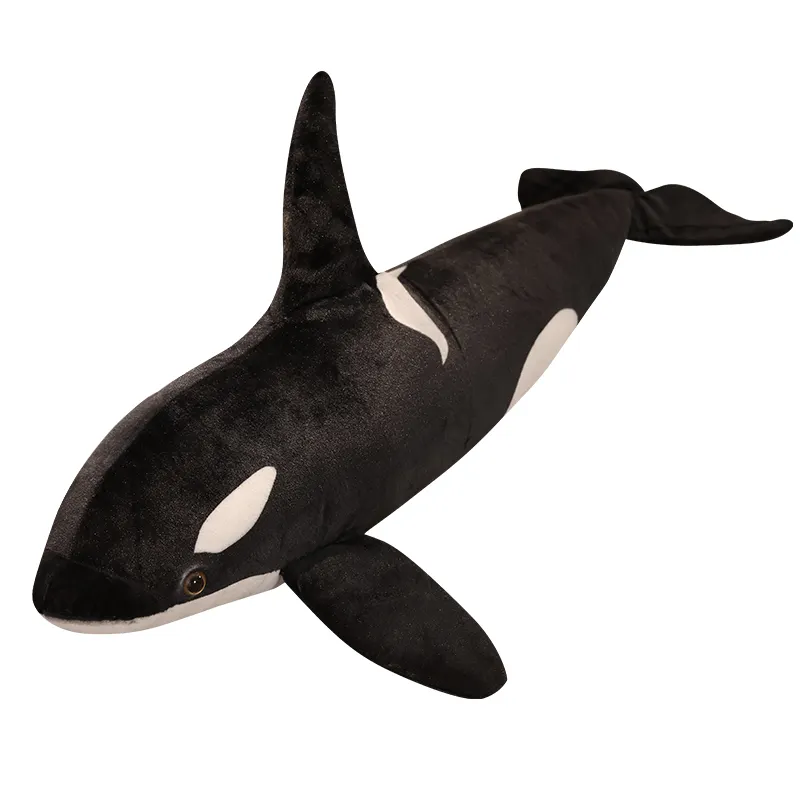 Wholesale New Black And Red Shark Plush Toys Big Killer Whale Doll Orcinus Orca Stuffed Sea Animals toys