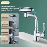 Yaratıcı uzay gemisi İşlevli sıcak ve soğuk havza musluk ucuz banyo yıkama lavabo musluğu seramik vana çekirdek ile