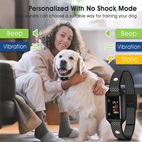 Sicheres, effektives, wiederaufladbares Anti-Bell-Trainingshalsband mit Piepton, Vibration und Schockfunktion für große, mittlere und kleine Hunde