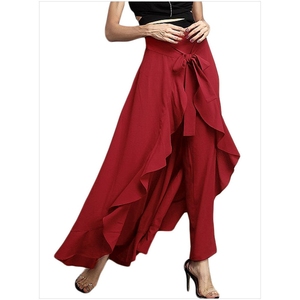 <span class=keywords><strong>Pantaloni</strong></span> larghi a <span class=keywords><strong>vita</strong></span> alta con cravatta e <span class=keywords><strong>pantaloni</strong></span> con gonna di Chiffon da <span class=keywords><strong>donna</strong></span> alla moda - Product Image 4