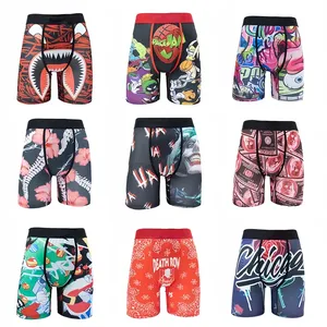 Mens Designer Breathable Knitted Mid-Rise Cartoon Printed <b>Boxer</b> Briefs Soft Comfortable Branded Underwear - Product Image 2