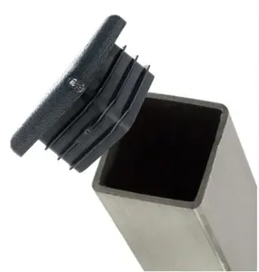 60X60mm 사각 파이프 강관 플러그 용 튜브 삽입 PP PE 플라스틱 리브 인서트