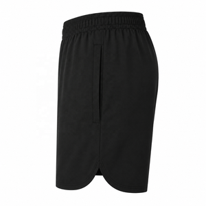 Men's Solid <b>Black</b> Quick Dry Bermuda <b>Shorts</b> Elastic Waist Casual Sport Wear - Product Image 3