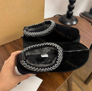 Bottes de neige à <span class=keywords><strong>plateforme</strong></span> en fourrure mignonne, de haute qualité, Tasmans Uggs, pour femmes, automne/hiver, baskets de créateur haut de gamme, coussinets antidérapants - Product Image 3