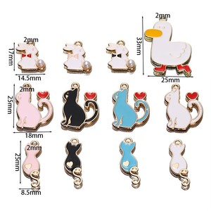 จี้รูปสัตว์การ์ตูนโลหะผสมขนาดเล็ก อุปกรณ์ทำเครื่องประดับ DIY สำหรับสร้อยข้อมือ สร้อยคอ ของตกแต่งทำมือ - Product Image 2