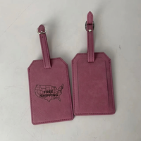 Étiquette en cuir PU vierge gravée au laser, en stock aux États-Unis, souvenir commémoratif, cadeau personnalisable pour sac, étiquette de bagage, cadeau d'affaires pour voyage