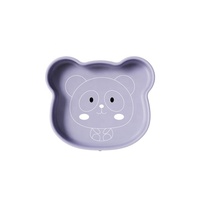 Nouvel ensemble d'alimentation pour bébé en silicone sans BPA, de qualité alimentaire, avec tasse, cuillère, compartiment et assiette à ventouse, motif dessin animé, vente en gros