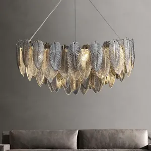 Lampes de plafond à motif <span class=keywords><strong>plume</strong></span>, décoration intérieure, lustre, luminaires suspendus pour salle à manger, éclairage intérieur - Product Image 1