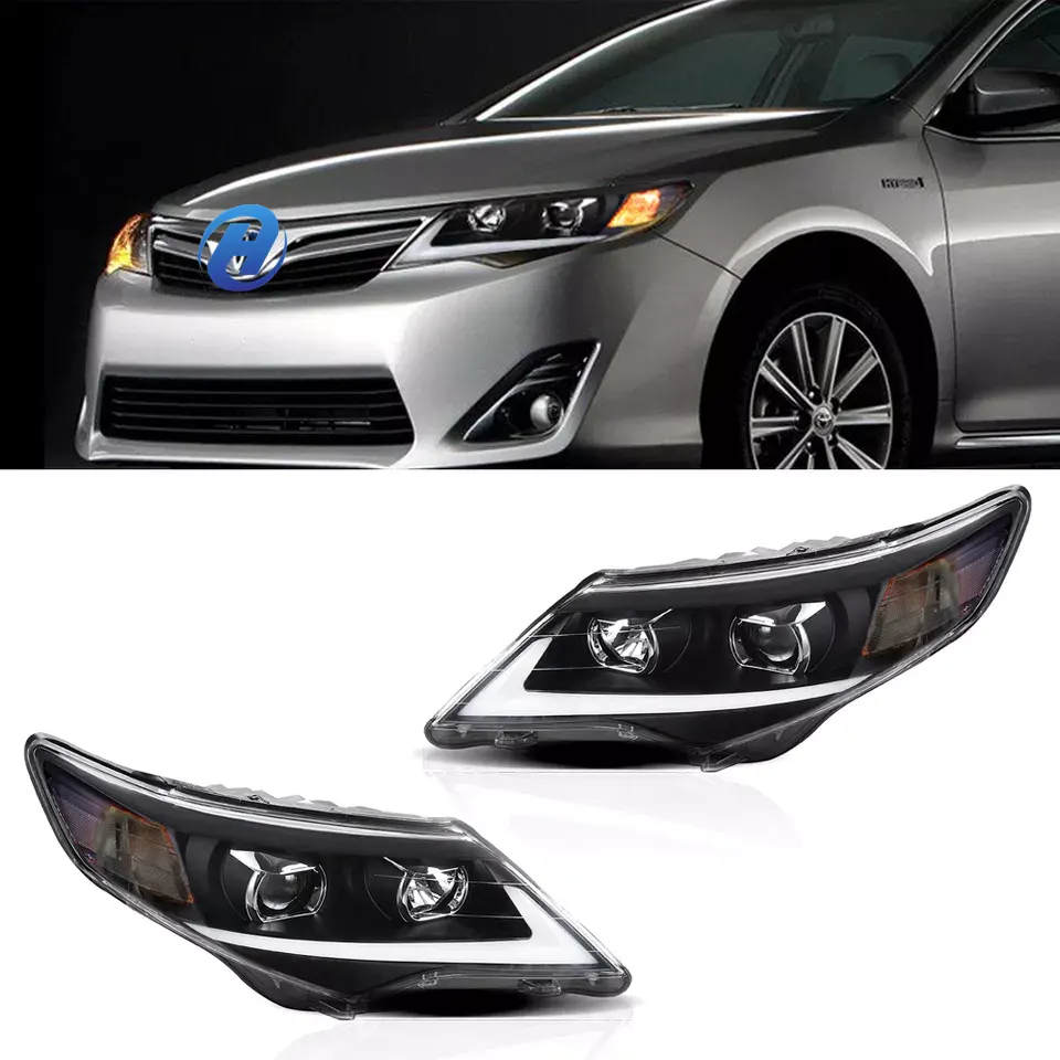 Estilo do carro Farol Para Toyota Camry 2012 2013 2014 Luzes de Circulação Diurnas LED Cabeça Lâmpadas Do Projetor Lâmpadas Frente Assembléia