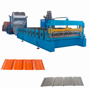 เครื่องทำแผ่นผนังโลหะ เครื่องขึ้นรูปเหล็กเคลือบสีความแม่นยำสูง IBR อุปกรณ์ขึ้นรูปเหล็กสี 840 เครื่องเคลือบฟิล์ม เครื่องขึ้นรูปลอนหลังคา - Product Image 1