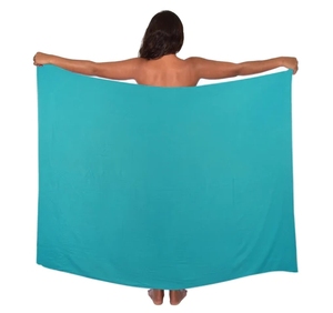Paréo personnalisé de couleur unie, sarong de Lavalava, couverture de maillot de bain de plage pour femmes, robes fines imprimées à bas quantité minimale de commande, léopard rayé - Product Image 3