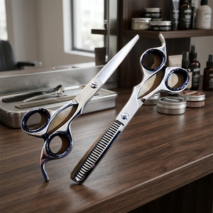 ASAP Professional 6-inch 60 NHC Stainless Steel <b>Long</b> <b>Handle</b> Hair Cutting Scissors Eco-Friendly High Quality Beauty Salon <b>Shears</b> - Product Image 3