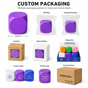 Custom Color Cube Stress Ball Soft PU Foam Square Squeeze <b>Toy</b> for Anxiety Relief Personalized <b>Desk</b> Fidget <b>Toy</b> Bulk Gift - Product Image 4