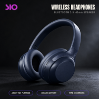 Headphone Nirkabel 12 Jam Waktu Bermain 400mAh Tipe C Speaker 40mm Jangkauan Lebih Dari 10m untuk Penggunaan Kantor dan Perjalanan Sehari-hari