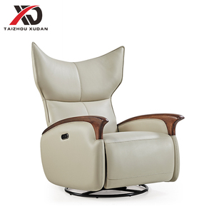 Sillón Reclinable Eléctrico de Lujo en Cuero Genuino con <span class=keywords><strong>Motor</strong></span> Silencioso y Reposabrazos Eléctricos - Product Image 1