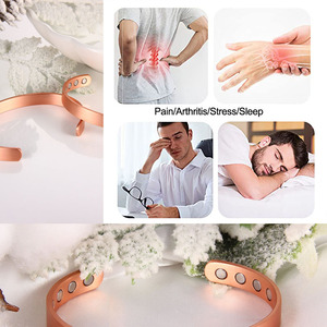 Wholesale Adjustable 100% Pure <strong>Copper</strong> Tensor Ring Cuff <strong>Bracelets</strong> for Arthritis Pain Relief Fashionable Customizable <strong>Bracelets</strong> - Product Image 4