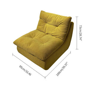 Sofá Individual de Esponja de Alto Polímero, Moderno, Italiano, de Lujo, Ahorra Espacio, Fácil de Transportar, Sin Estructura, de Fábrica para Mayoristas - Product Image 2