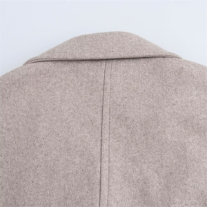 ZATRHMBM Cappotto Invernale da <span class=keywords><strong>Donna</strong></span> in Tweed 2024 Capospalla alla Moda a Maniche Lunghe Giacca Lunga Ampia a Doppio Petto Cappotto Caldo da <span class=keywords><strong>Donna</strong></span> - Product Image 6