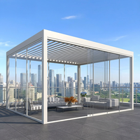 Pavillon d'été respirant à persiennes, imperméable, chinois, octogonal, en alliage d'aluminium, personnalisable directement de l'usine