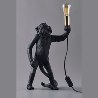 Ornements de jardin avec lampe, simple lampe statue de singe, lampe de sol sculpturale, décoration de jardin
