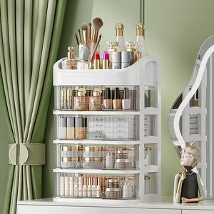 Caja de Almacenamiento de Maquillaje de Plástico con Soporte para Brochas y Bandejas para Sombras de Ojos de Cinco Compartimentos a Buen Precio - Product Image 2