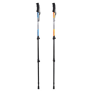 Bastón de Senderismo Telescópico de Aleación de Aluminio, 3 Secciones Ajustables, para Montañismo y Caminatas al Aire Libre, con Punta de Goma - Product Image 1