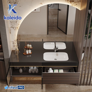 Meuble de salle de bain mural avec miroir flottant design moderne et luxueux Kaleido OEM 2025, meuble de toilette avec lavabo - Product Image 5