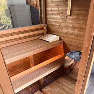 Chất Lượng Cao Thiết Kế Hiện Đại Hot <span class=keywords><strong>Rock</strong></span> Hơi Nước Tắm Hơi Bếp Hồng Ngoại Xa Điều Trị Phục Hồi Cho 2-6 Người Chất Lượng Cao Màu Đỏ Tuyết Tùng - Product Image 6