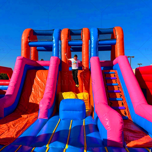 Circuito de Obstáculos Inflable Múltiple de Carnaval, Divertido Parque de Juegos Deportivos, Parque Inflable Interior, Parque Temático - Product Image 2