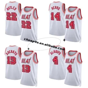 Cheap Miami Jersey Basketball uniform Heat Pressed Jersey #22 Butler #14 Herro #3 Wade Shirts