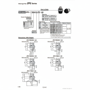 ZP2-TB04EUF-A5 à vide SMC Pneumatics pour le service des machines - Product Image 1