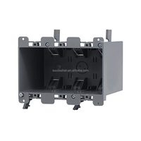 NBKEAO W355R Boîtier d'encastrement poli 3 modules pour interrupteur et prise, bleu, PVC, IP, pour travaux anciens, 152X94X95, Chine