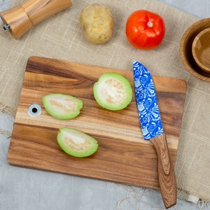 Planche à fromage en bois d'acacia de haute qualité avec couteau à fromage, plateau alimentaire en bois, planche de service et de découpe pour hacher - Product Image 5