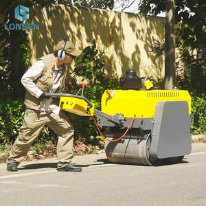 <b>Small</b> Walk Behind Double <b>Wheels</b> diesel Earth Road Roller Price - Product Image 1