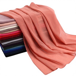 Malaysian Chiffon Hijab Scarf Solid Color <b>Shawl</b> Lightweight Muslim Headscarf <b>Wrap</b> for Women - Product Image 2