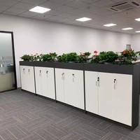 Armoires d'archives modernes en bois de haute qualité avec design carré, 2 tiroirs, serrure à clé pour bureaux, hôtels, écoles, appartements