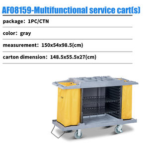 Chariot à nourriture utilitaire personnalisé d'usine pour le chariot de service d'entretien ménager de chambre d'hôtel - Product Image 5