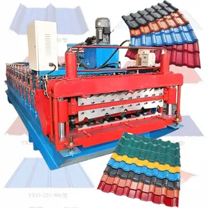 Double Layer Roofing Sheet Roll Forming Machine Panel Roll Iron Floor Tiles Making Machine Corrugated Roll Forming Machines