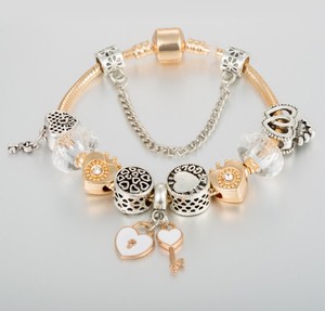 Meetvii-bracelet chaîne serpent or pour femmes, chaîne, clé, cœur, verrouillage, nouveau design - Product Image 3