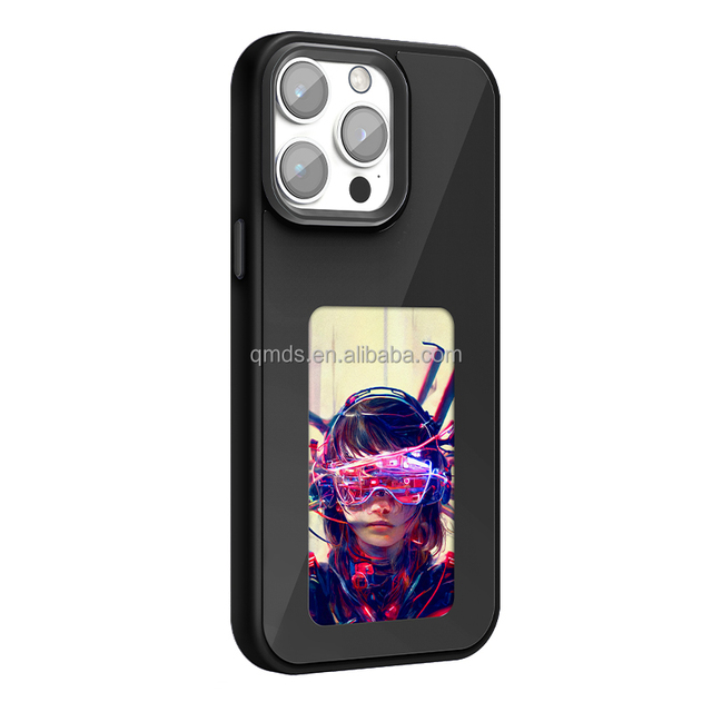 2024 New Designer Nfc Smart E Ink Screen Display Mobile Phone Case Cover for Iphone 15 Pro Max Diy Cases 14/13