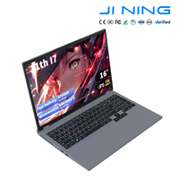 Ordinateur portable de jeu gris 16 pouces, direct usine, i7-11370H, RTX4060, 8 Go, double emplacement M.2 2280, 32 Go, 512 Go SSD, écran, vente en gros
