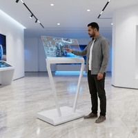 Écran tactile sur pied de 30 pouces avec technologie infrarouge/capacitive pour la publicité intérieure et les écrans d'accueil